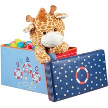 Bild für Relaxdays 'Pirat' Aufbewahrungsbox mit Sitzbank blau