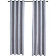 Bild für vidaXL Verdunkelungsvorhänge mit Metallösen 2 Stk. Grau 140x245cm 134466