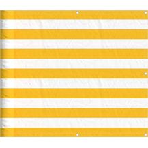 Bild für vidaXL Balkon-Sichtschutz Gelb und Weiß Gestreift 90x1000 cm 42002044