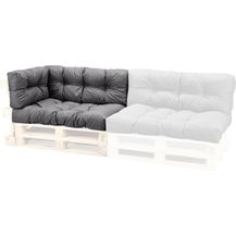 Bild für WEELOV Palettenkissen Sitzkissen Palettenauflagen für Garten und Haus, modernes Design, bequem und funktionell, pflegeleicht, praktisch, dick weich 3er Set, GREY-UV (grau-UV)