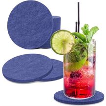 Bild für wortek Getränkeuntersetzer Filz-Untersetzer Rund für Gläser 8er Tischset