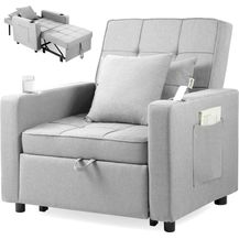 Bild für Makika Schlafsessel Schlafstuhl Tommy klappbar in Hellgrau