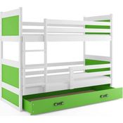 Interbeds 'Rico' Etagenbett weiß/grün 90x190 cm