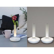 Bild für 2er Set Außentischleuchte und Blumenvase mit Akkubetrieb