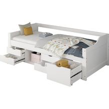 Bild für HOME DELUXE Bett Kinderbett COSMOS mit Schubladen 90 x 200 cm (inkl. Lattenrost & wahlweise mit Matratze, 2-tlg)