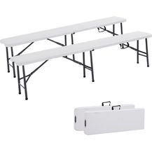 Bild für Arebos Bierzeltgarnitur 2x Bierbank I Faltbank I Klappbar