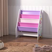 Bild für Kinderregal Fisterra Ozean-Motiv Weiß / Lila / Rosa [en. casa]
