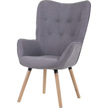 Bild für SVITA CLEO Ohrensessel Relaxsessel Fernsehsessel Sessel Lesesessel Grau