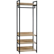 Bild für Kleiderständer mit drei Ablagen aus Stahlrohr Spanplatte