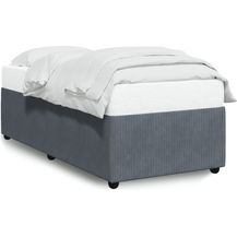 Bild für vidaXL Bettgestell ohne Matratze Dunkelgrau 80x200 cm Samt 3284971