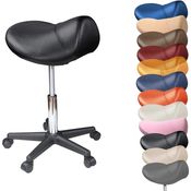 Duke-Handel Drehhocker Sattelhocker, Arbeitshocker, Rollhocker, Hocker, Sattelstuhl (1 St, in vielen Farben erhältlich), höhenverstellbar, ergonomisch, Rückenschonend