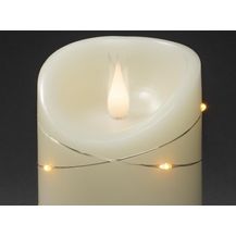 Bild für KONSTSMIDE No. 1834-180 LED Echtwachskerze cremeweiss mit LED Draht