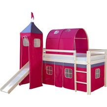 Bild für Kinderbett Hochbett Spielbett Kinderhochbett Vorhang Rutsche Turm