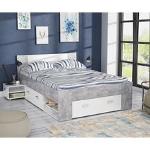 Bild für Bettanlage STEFAN Beton weiß 140x200