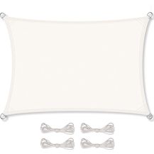 Bild für CelinaSun Sonnensegel inkl Befestigungsseile Premium PES Polyester wasserabweisend imprägniert Rechteck 2x3 m weiß