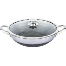 Bild für Wok Topf 32cm Edelstahl Wabenstruktur Ø32cm Induktion Anti Haft Kratzfest