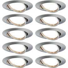 Bild für Paulmann No. 93399 LED Einbauleuchte Base rund 10x10W GU10 Eisen gebürstet