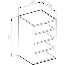 Bild für Hängeschrank R-Line Weiß 40 cm Vicco