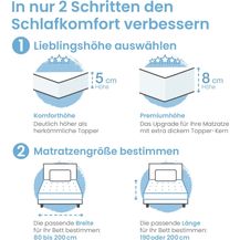 Bild für ELONEO Gel Topper Matratzenauflage 140 x 200 x 5 cm