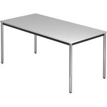 Bild für Besprechungstisch DR16 160x80cm 4-Fuß Grau Gestellfarbe: Chrom