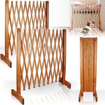 Bild für 2er SET Hunde Zaun in der Breite verstellbar freistehend Absperrgitter Scherengitter Türgitter Schutzgitter