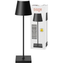Bild für Sigor LED-Akku-Tischlampe NUINDIE schwarz 4501001