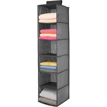 Bild für Hängender Stoffschrank mDesign Hängeaufbewahrung 6 Fächer anthrazit