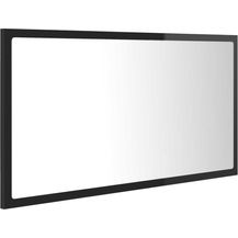 Bild für vidaXL LED-Badspiegel Hochglanz-Schwarz 80 x 8,5 x 37 cm Spanplatte
