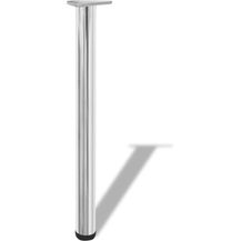 Bild für 4x höhenverstellbares Tischbein Chrom 710 mm 242142
