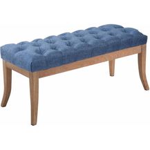 Bild für CLP Sitzbank Ramses mit hochwertiger Polsterung und Stoffbezug I Bank mit antik-Hellen Holzbeinen I Holzbank mit Einer Sitzhöhe von: 46 cm