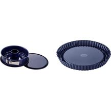 Bild für Dr. Oetker Springform Ø 26 cm Back-Liebe Emaille – 26er Kuchenbackform mit extra hohem Rand in Dunkelblau & Obstkuchenform 28 cm Back-Liebe Emaille – 28er Tortenbodenform in Dunkelblau