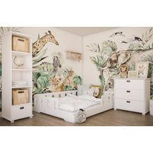 Bild für Kids Collective Kinderbett 90x200 140x200 cm Bodenbett mit Rausfallschutz und Lattenrost