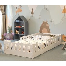 Bild für CADANI Monte Bodenbett 90x200 cm Weiß