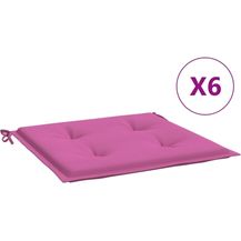Bild für vidaXL Gartenstuhl-Kissen 6 Stk. Rosa 50x50x4 cm Stoff 361094
