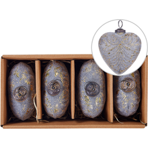 Bild für Weihnachtskugel 4er Set FERIABLE Glas Grau