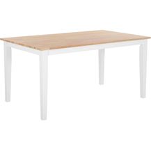 Bild für Esstisch Holz hellbraun / weiß 150x90 cm GEORGIA