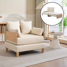 Bild für 1-Sitzer-Schlafsofa Seinlus 81x88x68 cm Beige [en. casa]