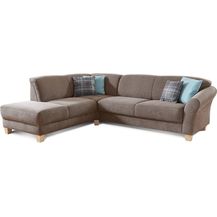 Bild für CAVADORE Ecksofa Gootlaand / Große Sitzecke im Landhausstil inkl. praktischer Vorziehfunktion und Bettkasten / Mit Federkern-Polsterung / 257 x 84 x 212 / Braun