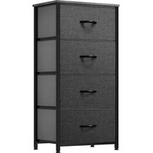 Bild für YITAHOME Kommode mit Schubladen, Schrank mit 4 Schubladen aus Stoff, Aufbewahrungskommode Industrial Stil für Schlafzimmer, Wohnzimmer, Kinderzimmer, Flur, Aufbewahrungsschrank (Schwarzgrau)