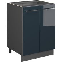 Bild für Küchenunterschrank Fame-Line Dunkelblau Hochglanz 60 cm ohne Arbeitsplatte Vicco