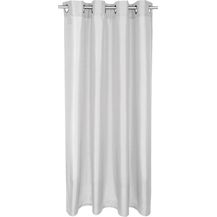 Bild für Blickdichte Hellgraue Gardine Alessia mit Ösen (Ø4cm)