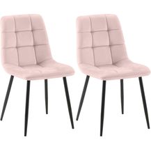 Bild für Esszimmerstuhl Tilde 2 Esszimmerstühle pink Samt