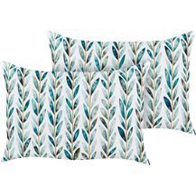 Bild für Gartenkissen 2er Set Pflanzenmuster LOANO 40 x 60 cm Grün