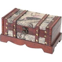 Bild für HMF Schatzkiste Handgefertigte Schatztruhe aus Holz (1 St)