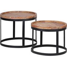 Bild für Wohnling 2er Set Beistelltische Massivholz Akazie