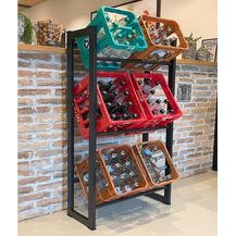 Bild für Quick Star Flaschenregal Getränkekistenregal 104x30x90cm