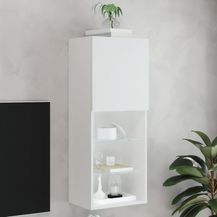 Bild für vidaXL TV-Schrank mit LED-Leuchten Weiß 40,5x30x102 cm 837057