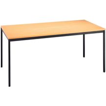 Bild für Besprechungstisch 160x80cm Buche 4-Fuß Gestellfarbe: Schwarz