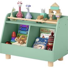 Bild für Bellabino 'Belly' Kinderregal, grün, Spielzeugregal mit 2 Fächern, Holz, 72x52x38 cm (BxHxT)