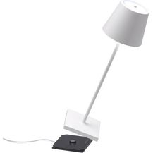 Bild für Zafferano Poldina Pro Dimmbare LED-Tischlampe aus Aluminium weiß
